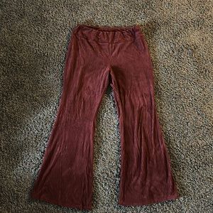 Black and fall orange pants pair
